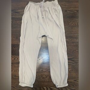 Aerie Light Gray Drawstring Pants